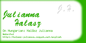 julianna halasz business card