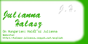 julianna halasz business card